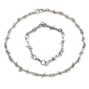 SC-<span class=keywords><strong>collar</strong></span> de llama <span class=keywords><strong>con</strong></span> <span class=keywords><strong>candado</strong></span> de servicio de seguridad para <span class=keywords><strong>hombre</strong></span>, <span class=keywords><strong>cadena</strong></span> de espinas de alambre gótico, estilo hip hop, a la moda, 2022 - Product Image 1