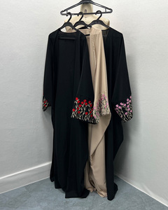 Abaya musulmane pour femmes, vente en gros, modeste, multicolore, broderie florale, <span class=keywords><strong>robe</strong></span> islamique élégante, tenue décontractée ou formelle - Product Image 6