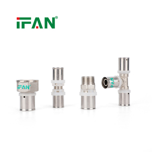 Vente directe usine IFAN : Raccords à sertir PEX en laiton CW617 pour tuyaux multicouches PEX, <span class=keywords><strong>profil</strong></span> en U, 16-32 mm - Product Image 2
