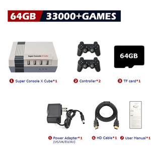 Konsol Video <span class=keywords><strong>Game</strong></span> Kotak TV Mini Konsol <span class=keywords><strong>Game</strong></span> Retro untuk 50000 + <span class=keywords><strong>Game</strong></span> Konsol <span class=keywords><strong>Super</strong></span> X Kubus 4K 2.4G Gamepad Colok dan Mainkan - Product Image 2