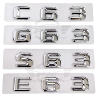 Harga pabrik lambang stiker lencana bagasi belakang mobil krom hitam 3D untuk CLA45 AMG W117 GLE43 AMG W166 W167 CLS 53 63 G63 SLK55