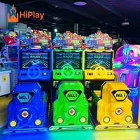 Simulateur de course automobile pour enfants HiPlay Factory, jeu d'arcade à volant à monnayeur pour centre commercial, salle de jeux pour enfants
