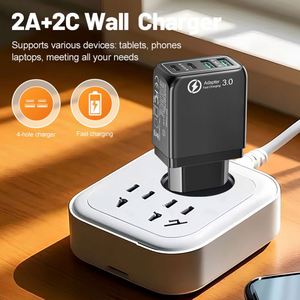 40W 4-Port Wall Charger 2USB + 2Type-C QC3.0/PD2.0 Fast Charging Adapter Magnetic Design Compatible - Product Image 5