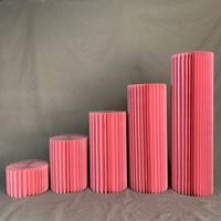 Ensemble de présentoirs pliables en carton nid d'abeille coloré pour la plantation printanière, colonnes en papier, support à gâteaux et fleurs pour décorations de fêtes et mariages