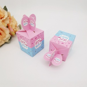 Révélation de sexe Baby Shower Baptême Cadeau Garçon ou Fille Boîte de Bonbons Emballage Pour Invité Enfants Fête d'Anniversaire Faveurs Décoration Fournitures - Product Image 4