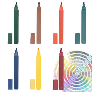 Surligneurs <span class=keywords><strong>pastel</strong></span> Morandi OEM/ODM, surligneurs personnalisés avec logo, pointe biseautée, pour cadeaux promotionnels d'entreprise - Product Image 3