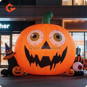 Globe de neige gonflable démoniaque en forme de citrouille, ignifuge et étanche, pour la décoration de fêtes d'Halloween – Offre Spéciale - Product Image 2