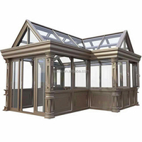 Style moderne personnalisé véranda pour terrasse extérieure cadre en alliage d'aluminium autoportant isolant avec serre pour les loisirs en plein air