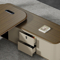 Vente de gros Mobilier de bureau en bois Table de patron Bureau de direction en forme de L Bureau de luxe