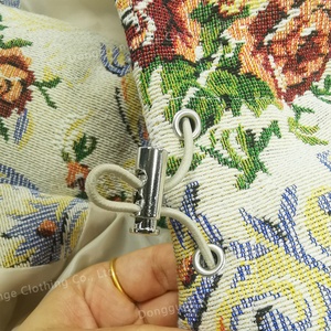 Blouson matelassé personnalisé pour homme, chaud d'hiver, en jacquard, avec col montant zippé, en tissu toile, style décontracté - Product Image 3