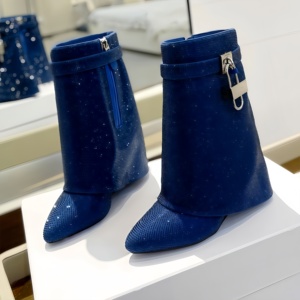 Bottes mi-mollet à talons hauts pour femmes, luxe automne-hiver, design brillant et tendance, grandes tailles - Product Image 2