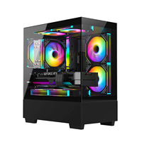 2024 verre Micro ATX Mini ITX Cube boîtier PC personnalisé MATX boîtier d'ordinateur de jeu Support 120 mm CPU refroidisseur d'eau armoire d'ordinateur
