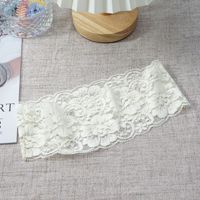 Bandeau en dentelle HZM-61272 pour femmes, bandeau extensible, accessoires pour cheveux, fleurs vintage, maquillage, fait main