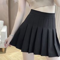 Jupe-short plissée taille empire pour femme, coupe trapèze, style skater, preppy, blanc, noir, rose, sportif, uniforme scolaire, nouvelle mode