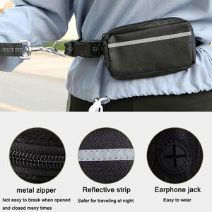 Laisse Rétractable Réfléchissante pour Chien avec Sac Banane Ajustable pour la Marche et la Course en Extérieur, Mains Libres, Anti-Traction - Product Image 4