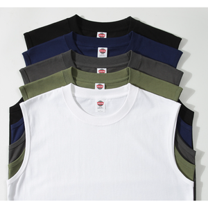 เสื้อกล้ามคอกลมผ้าถักเนื้อฝ้าย 100% 220GSM ทรงโอเวอร์ไซส์ สวมใส่สบาย เหมาะสำหรับออกกำลังกาย ลำลอง ระบายอากาศได้ดี แห้งเร็ว สไตล์สตรีทแวร์สำหรับผู้ชาย - Product Image 1
