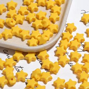 Cuentas sueltas de estrella de cinco puntas coloridas, llavero de cadena para teléfono móvil DIY, Material con cuentas, joyería, cuentas acrílicas - Product Image 6