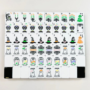 Juego de Mahjong Personalizado de Lujo con Temática Moderna de Halloween, 160 Fichas, Portátil, Ecológico, de Acrílico, para Entretenimiento - Product Image 3