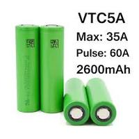 Batterie Li-ion rechargeable US18650 VTC5 35A à décharge élevée VTC5 2600mAh 3.6V 18650 VTC5 VTC5A