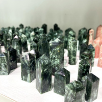 Mini tour de séraphinite naturelle Offres Spéciales pierre de guérison point de cristal tour de séraphinite pour cadeaux de bricolage