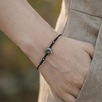 Bracelets perlés faits main Y2K avec breloque lune, vente en gros, bracelets tissés personnalisés en pierres précieuses, protection, macramé, Brazaletes