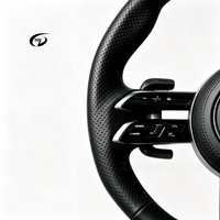 Volant de direction personnalisé en cuir véritable noir et carbone pour Mercedes-Benz W117 Classe E et Classe G