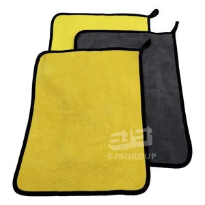 High Absorption Double Layer Auto Cleaning Automotive Microfibre Car Body Wash Towel Care Polishing With Logo