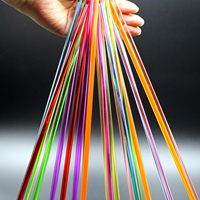 Tige ronde en acrylique, 24 pièces, 6mm OD 305mm L, ligne droite multicolore, bâton de barre en plastique solide PMMA, jaune, bleu, orange, vert, violet, rouge