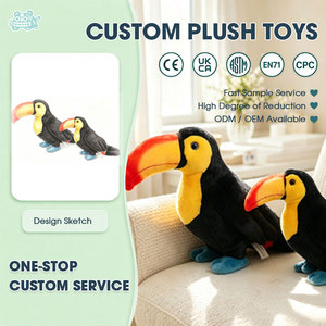 Peluche d'oiseau exotique de qualité supérieure, douce et confortable, avec rembourrage en coton PP, pour cadeau d'anniversaire pour enfants et jouet anti-stress - Product Image 1