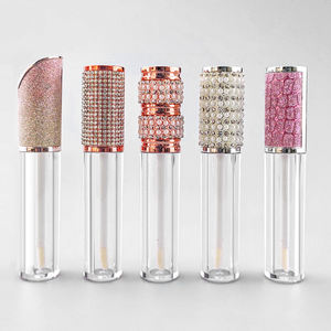 Tubes et boîte vides de brillant à lèvres en plastique, étiquette personnalisée avec perle blanche, emballage cosmétique de luxe, couleur personnalisée, vis ronde - Product Image 4