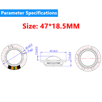 Haut-parleur Bluetooth à film de soie magnétique ROHS 47x18,5mm 4 Ohms 10W avec panneau circulaire, composants acoustiques pour haut-parleur audio
