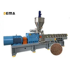 Wood Plastic Twin Screw Compounding WPC Granules Extruder Machine