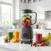 Pengolah Makanan Multi-Fungsi 350W 3 in 1 Blender Buah dengan 4 Mata Pisau Stainless Steel