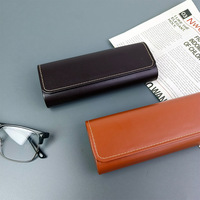 Étui à lunettes en cuir semi-rigide - Pochette de rangement universelle pour lunettes de soleil et lunettes de vue, accessoires pour lunettes