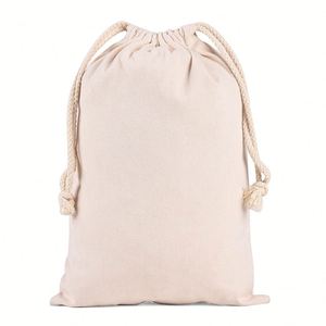 Organic Cotton Canvas Folding Letter Pattern <b>Drawstring</b> Gift Pouch <b>Bag</b> with Custom Logo Print-Wholesale - Product Image 4