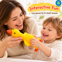 Canard Squishy Rempli de Farine, Mignon et Kawaii, Jouet Sensoriel Anti-Stress à Rebond Lent pour la Décompression