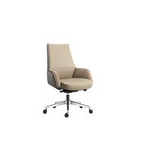 Silla giratoria ejecutiva moderna, precio de fábrica, muebles de oficina ergonómicos para conferencias con Chaise de cuero PU, material de hierro