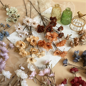 Peonías Artificiales de Color Otoñal al por Mayor, 6 Cabezas, Flores de Peonía de Tela de Seda con Tallos, Decoraciones para el Hogar, Bodas y Navidad - Product Image 2