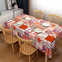 Nappes en plastique imprimées rectangulaires et carrées en PVC pour la maison, les événements, les banquets, les hôtels, les célébrations, les mariages
