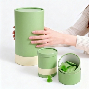 Tubos de Papel Kraft Ecológicos Hechos a Medida, Aptos para Alimentos, con Impresión a Color y Logotipo Estampado para Empaque de Regalos - Product Image 4