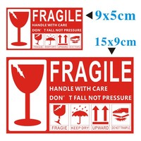 Étiquettes d'expédition fragiles personnalisées en papier imperméable avec adhésif permanent, couleurs CMYK, tailles personnalisées, formes octogonales