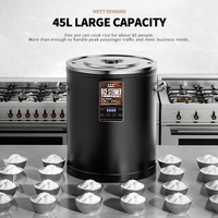 Cuiseur à riz électrique professionnel Winners en acier inoxydable épaissi, grande capacité 45L, pour restaurant et cantine