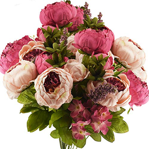 Centro de Mesa para Bodas, Alta Calidad, Buen Precio, Hortensias de Seda, Tulipanes, Lirios, Orquídeas, Rosas de Látex con Tacto Real, Flores Artificiales - Product Image 1
