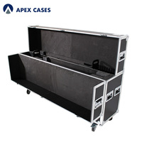 APEX CASES - Estuche de Aluminio Personalizado de Alta Resistencia para Monitor de Pantalla Plana LED LCD Plasma TV, Estuche de Transporte Ajustable Doble de 70-85 Pulgadas