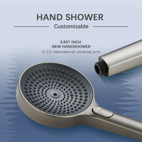 Vente chaude Moderne Pistolet Métal Gris Système De Douche Mural Multi-Fonction Pluie Robinets De Bain pour Salle De Bains & Hôtel Utilisation