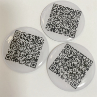 Carte de contact pour les réseaux sociaux avec code QR NFC intelligent, enduite d'époxy, pour smartphone