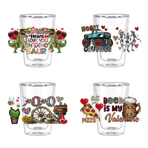 Taza de Café de 350 ml para San Valentín, Taza de Vidrio de Borosilicato de Doble Pared, Vaso Creativo Hecho a Mano, Regalo para Parejas, Hogar, Oficina, Fiesta - Product Image 4