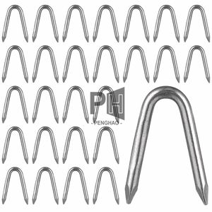 Fernet agrafes en forme de U attaches pour filet de clôture en bois clôture de selle clous en métal robustes réparation de Construction agricole - Product Image 6