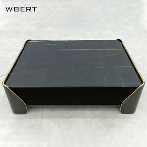 WBERT Table basse italienne de luxe moderne haut de gamme pour meubles de maison, meuble TV et table basse de luxe simple - Product Image 5