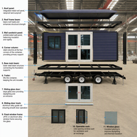 Maison mobile compacte en panneaux sandwich de conception chinoise Jiezhu, directement de l'usine, pour hôtel, camping-car et bureau